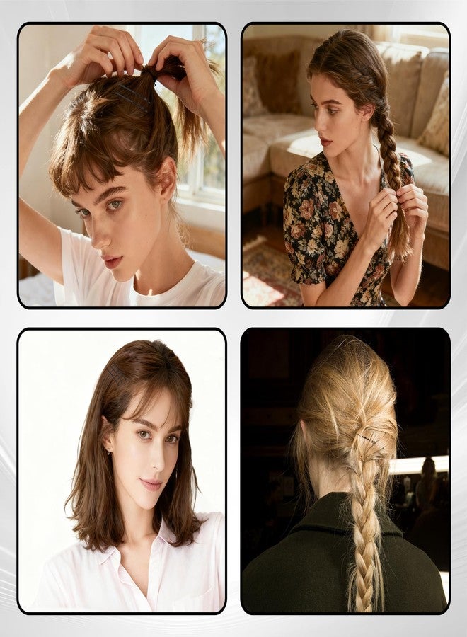 Pretwad 100 PCS Curved Hair Pins for Women - Black Flat Bobby Hairpins with Ball Tips, Elegant Hair Pins, Non-slip Decorative Long Short Women Girls Nickel Free Hairdressing Wedding Accessories - Image 5